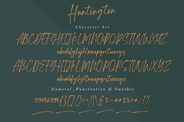 Huntington - Handwritten Font