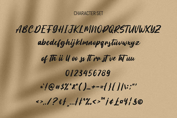 Misstho Handwritten Script Font Letter and Numbers