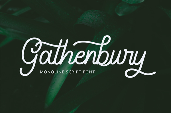 Gathenbury Script Font
