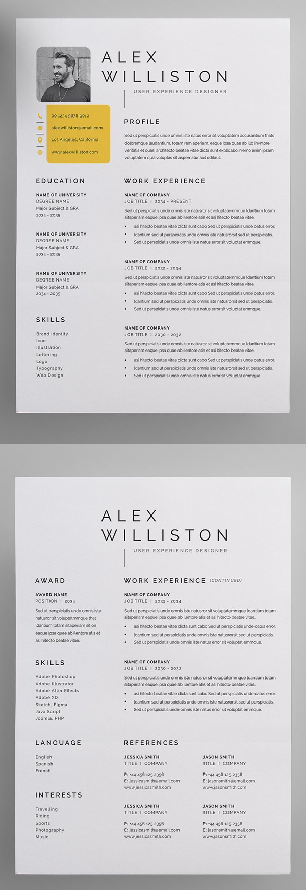 Modern and Professional Resume and Letterhead design