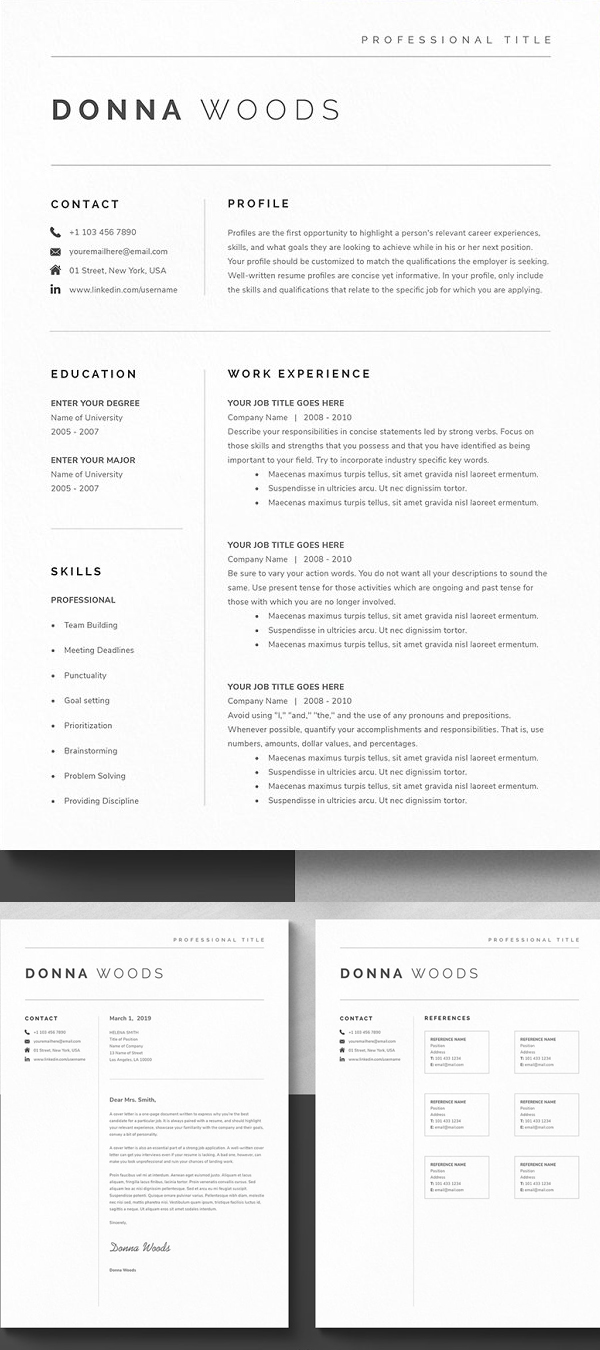 Modern Resume Template Kit