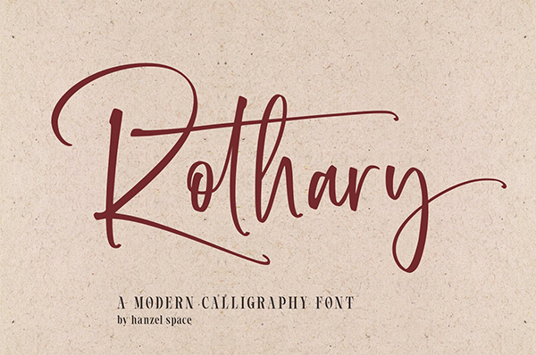 Rothary - Modern Calligraphy Font