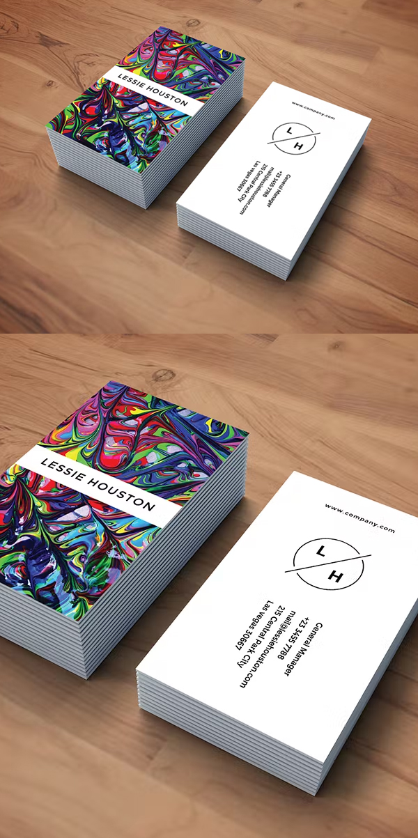 Clean Abstract Business Card Design