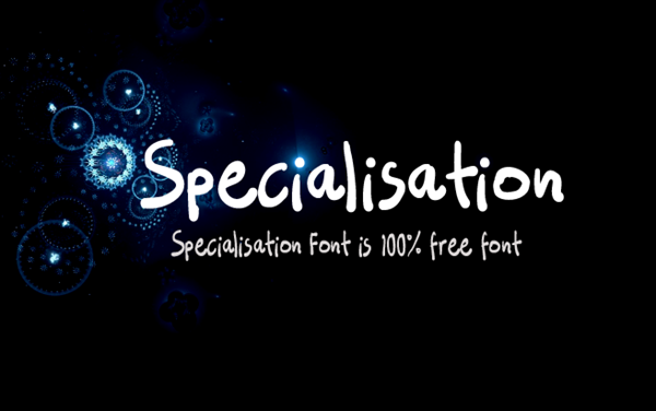 Specialisation Free Font