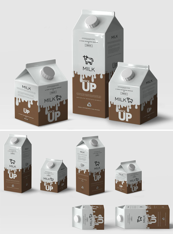 Milk / Fruit Juice Carton Mockup