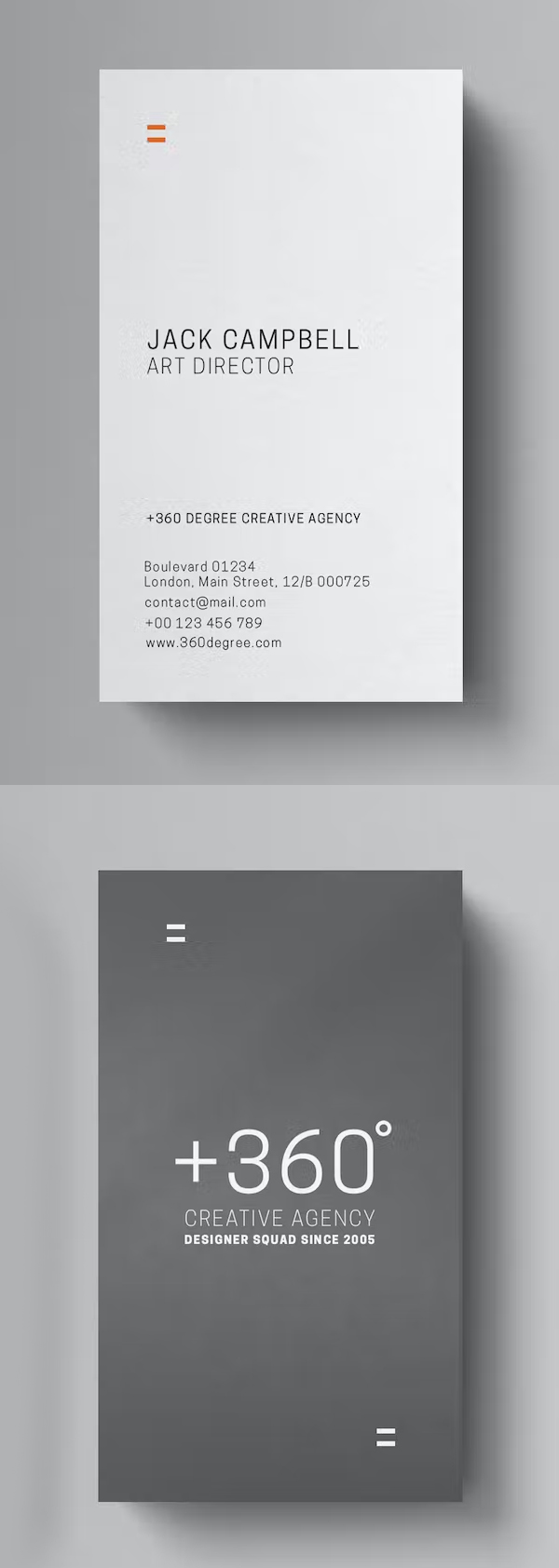 Minimal Grey Business Card Template - 3