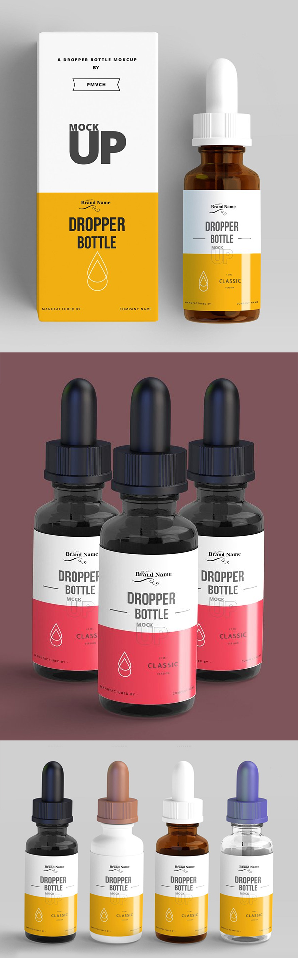 Medical Dropper Bottle Mockups