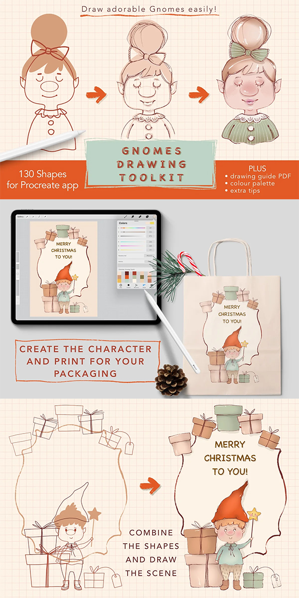 Procreate Gnomes Drawing Toolkit