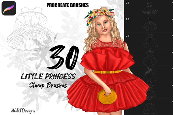 Fashion little dresses for Procreate