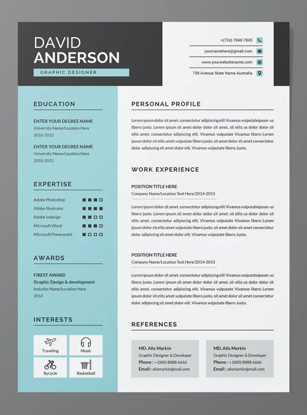 Creative Resume / CV Template 2Pages