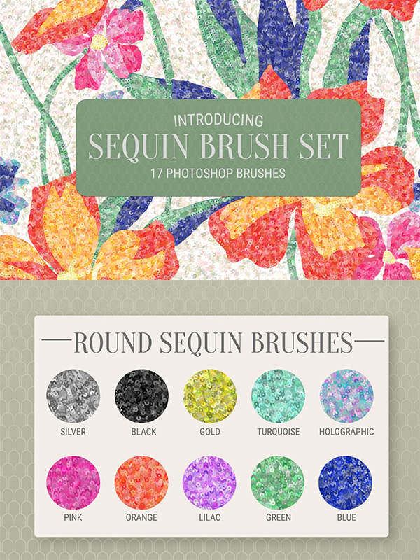 Sequin Brush set for Photoshop