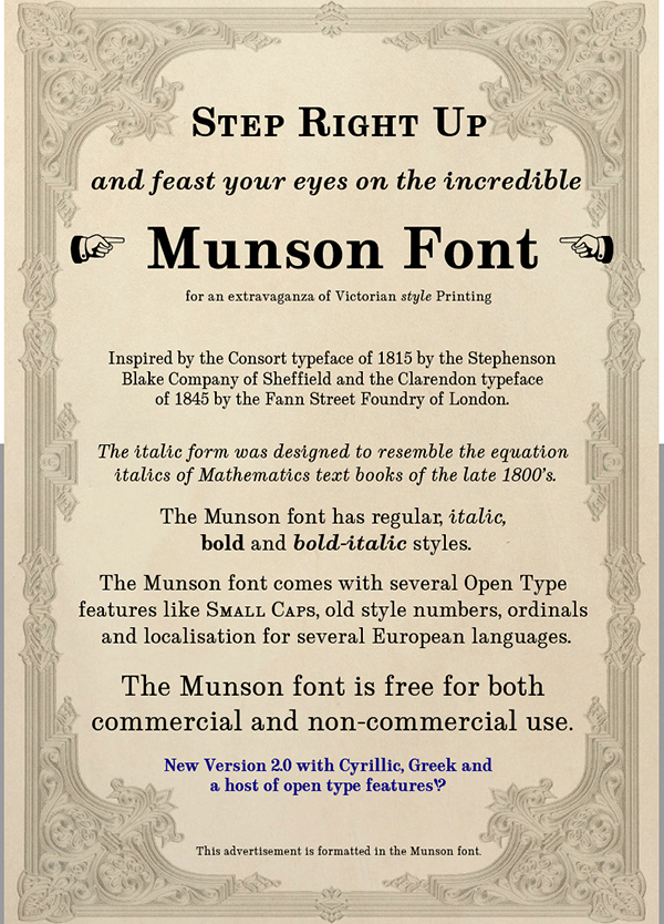Munson Font