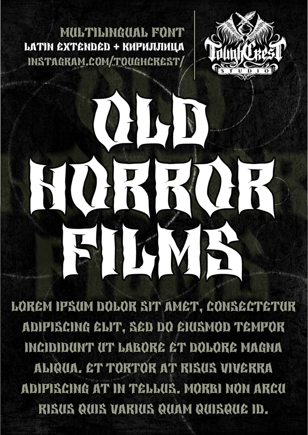 Old Horror Films Font