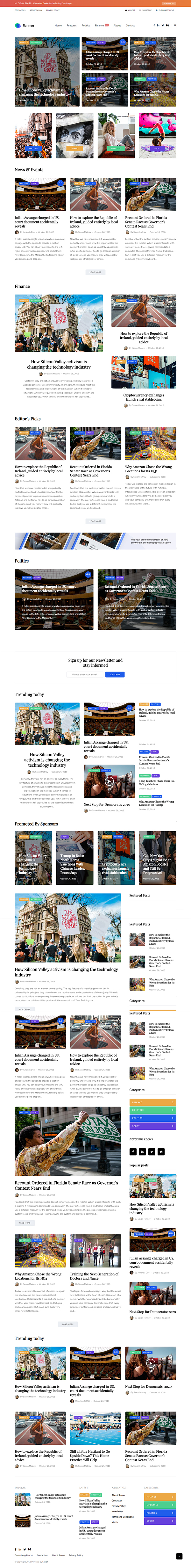 Saxon – Viral Content Blog & Magazine WordPress Theme