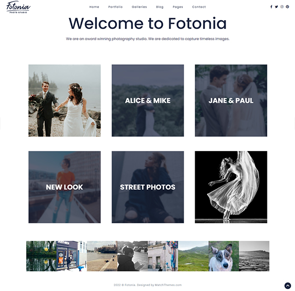 Fotonia – Portfolio Photography Theme for WordPress