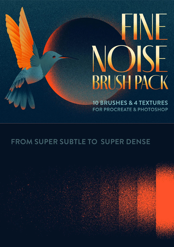 Fine Noise Photoshop Brush Pack