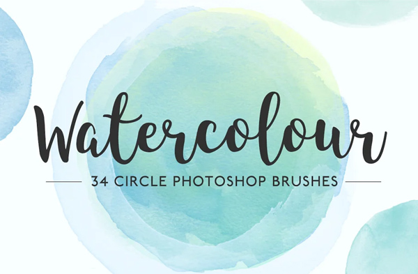 Watercolor Circle Photoshop Brushes