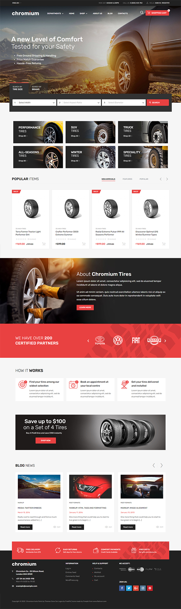 Chromium – Auto Parts Shop WordPress WooCommerce Theme