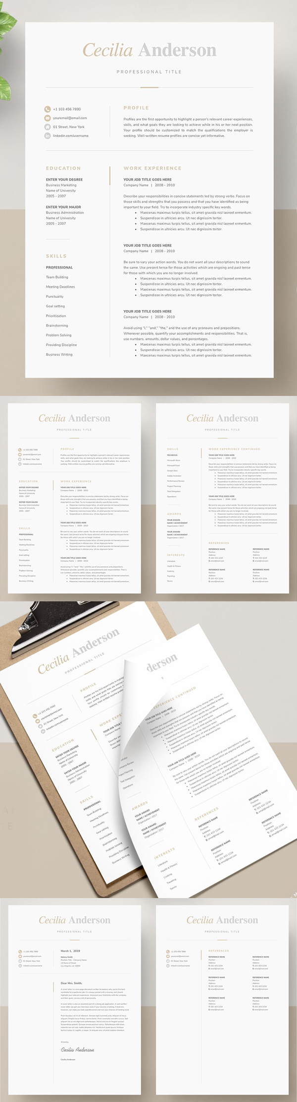Modern 2 Page Resume Template