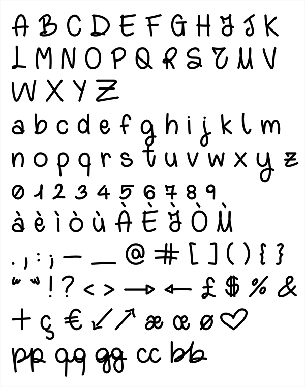 New Myrea font letters