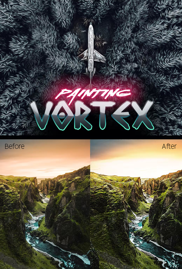 Vortex Painting Photoshop Action