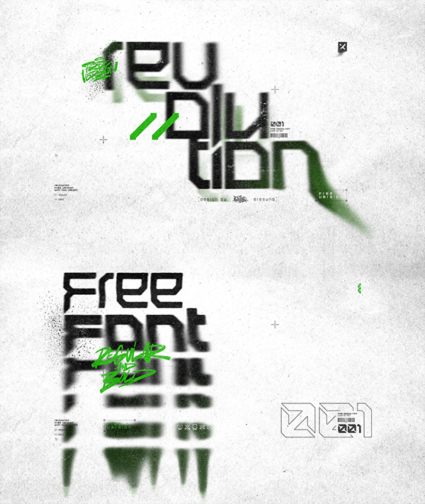 Revolution Display free font