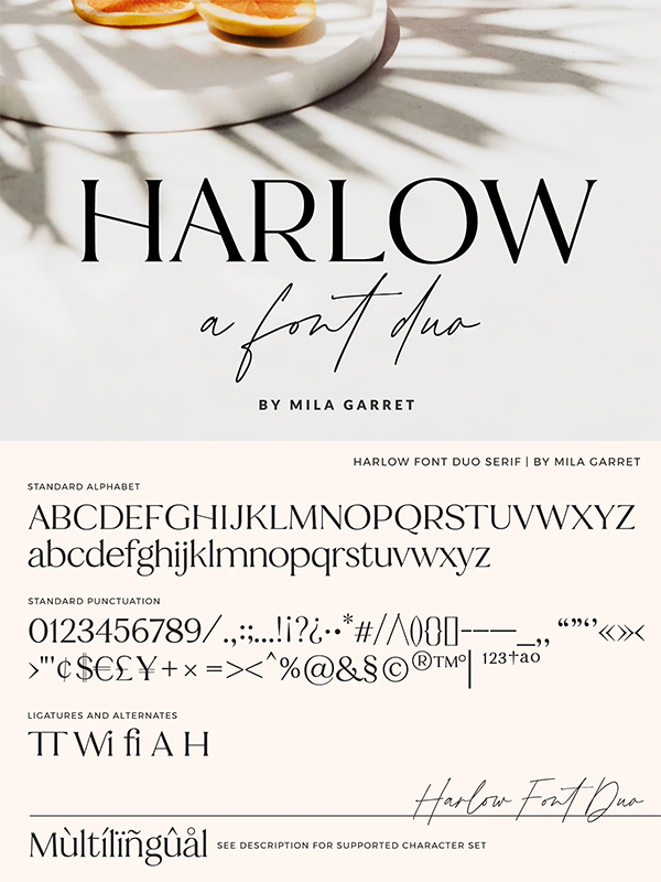 Harlow Serif Script Modern Font