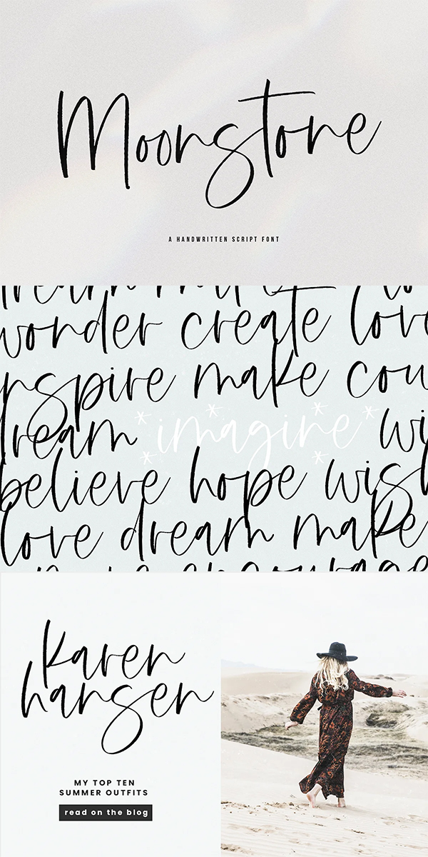 Moonstone | Handwritten Script Font