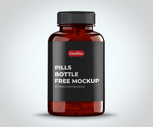Pills Bottle Free Mockup