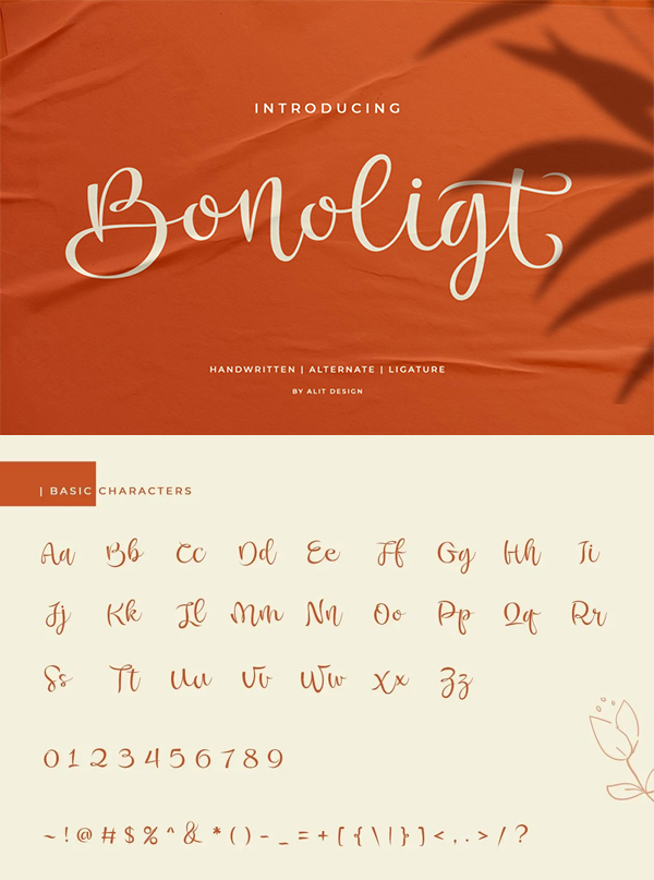 Bonoligt Handwritten Font