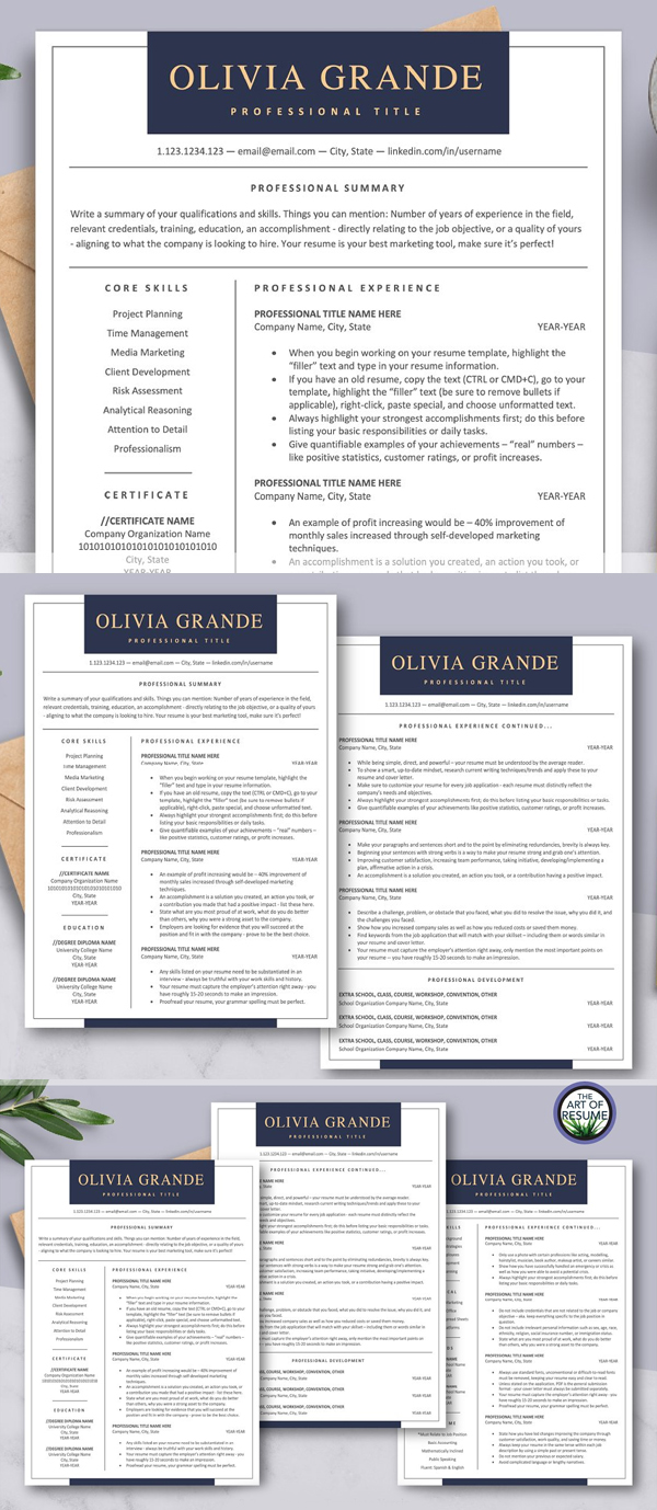 Editable Resume CV Template