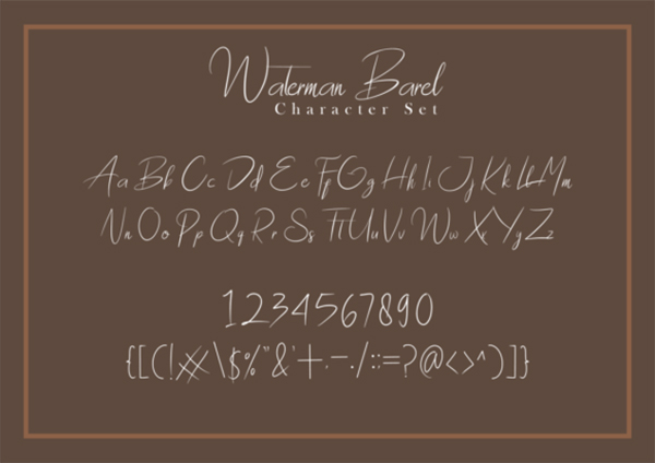 Waterman Barel Free Font