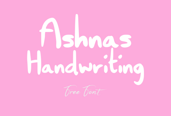 Ashnas Handwriting Free Font