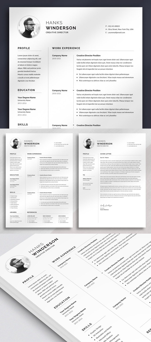 Minimal Resume / CV Design Template