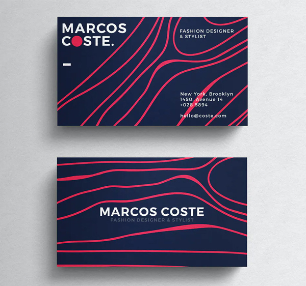 Colored Minimal Business Card Template