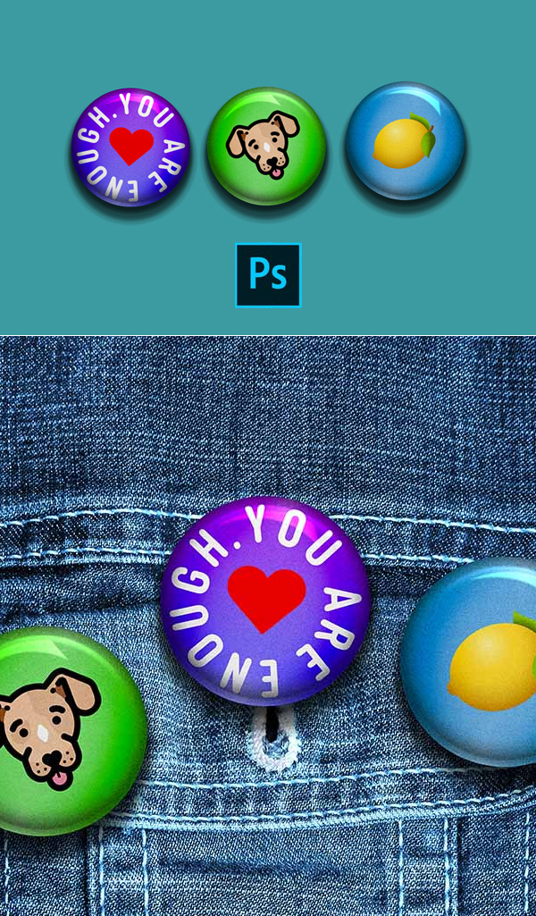 How to Make a Pinback Button Mockup in Photosop Tutorial