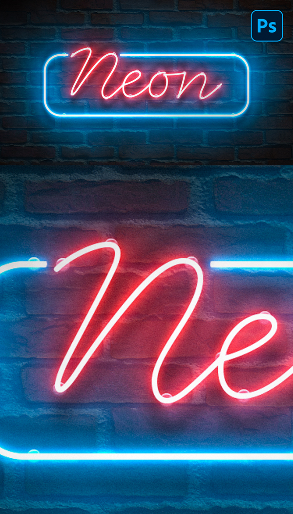 How to Create Realistic Neon Light Effect in Photoshop Tutorial