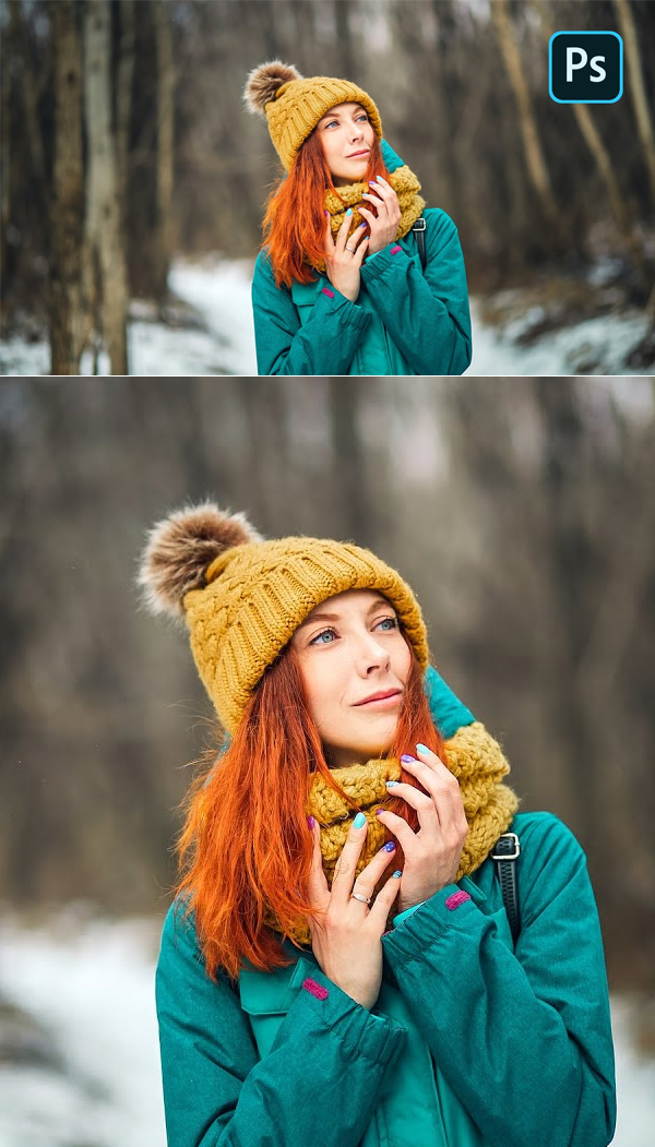 Learn the Best Way to Edit Winter Portrait Photoshop Tutorial