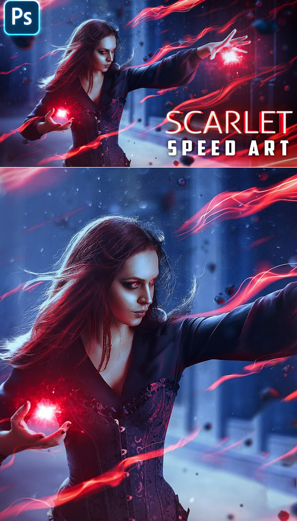 How to Create Scarlet Photo Manipulation in Photoshop Tutorial