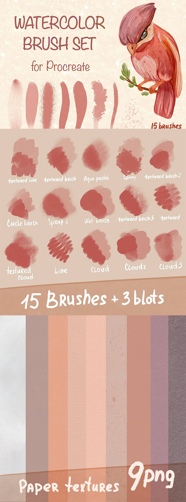 Watercolor brushes for Procreate