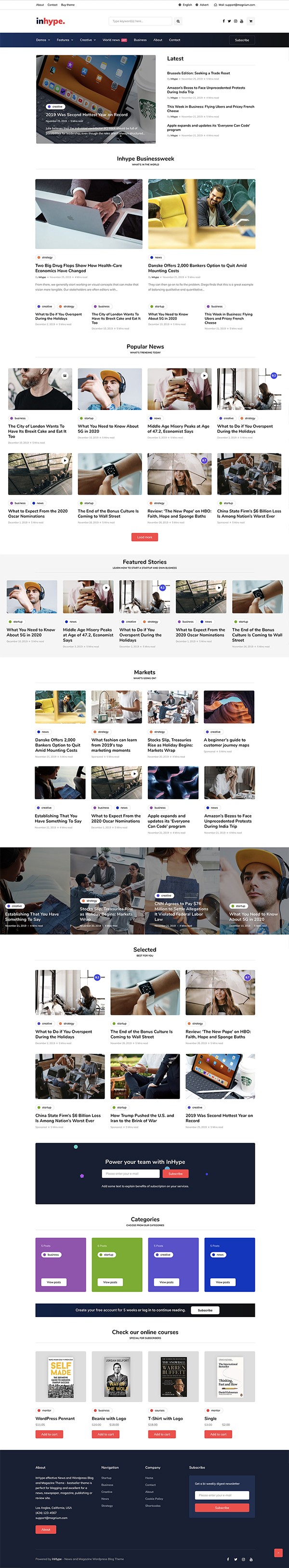 InHype – Blog & Magazine WordPress Theme
