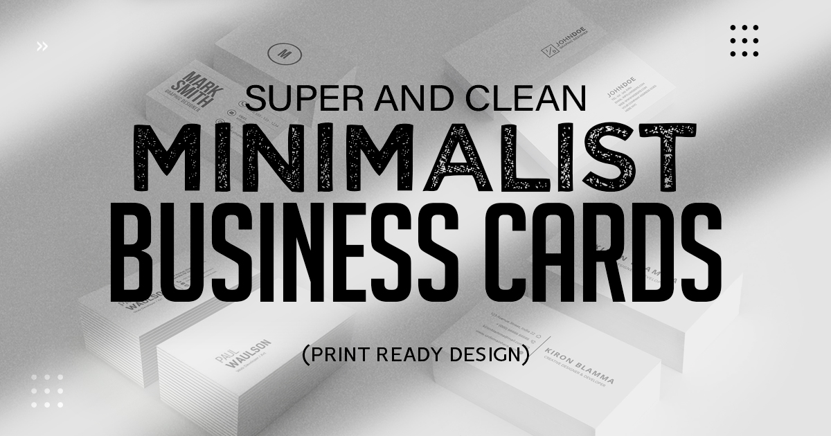 Business Cards Design: 25+ Super Minimal Business Cards