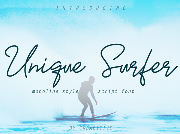 Unique Surfer Free Font