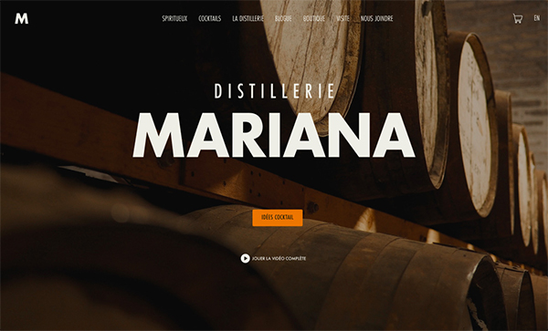 Distillerie Mariana  - Website Design For Inspiration