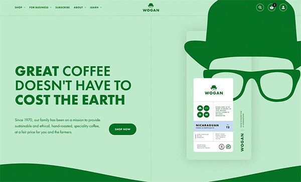 Wogan Coffee  - Website Design For Inspiration