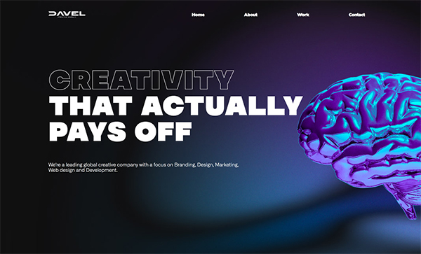Davel Creative Agency  - Website Design For Inspiration