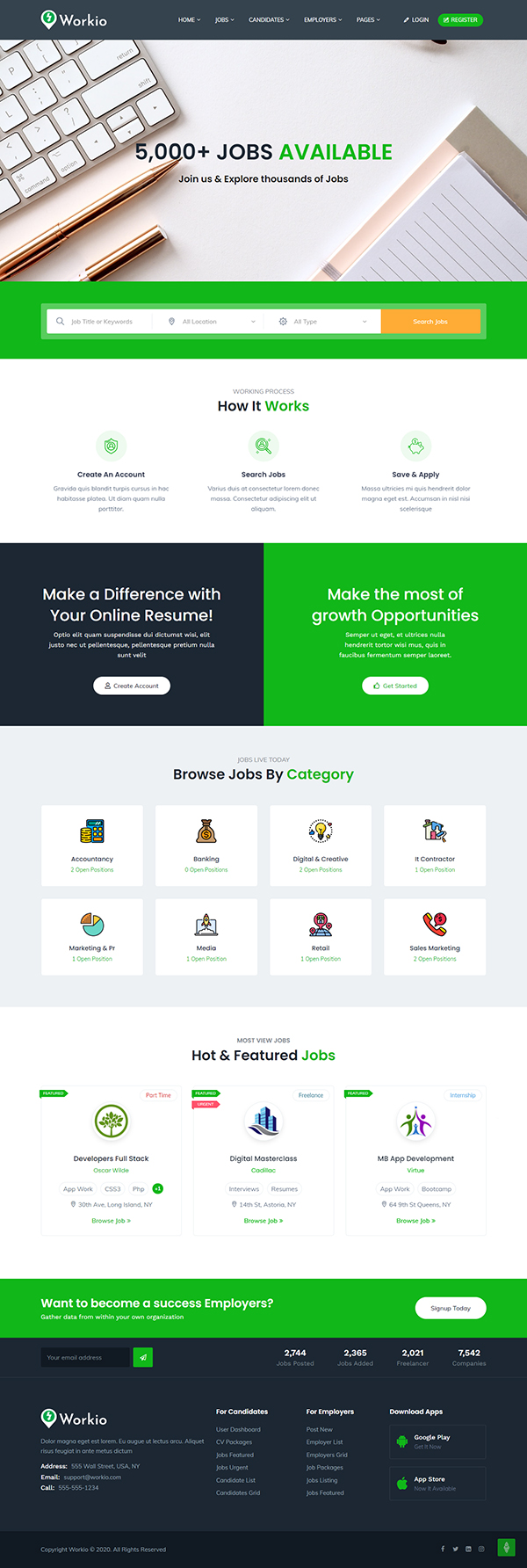 Workio – Job Board WordPress Theme