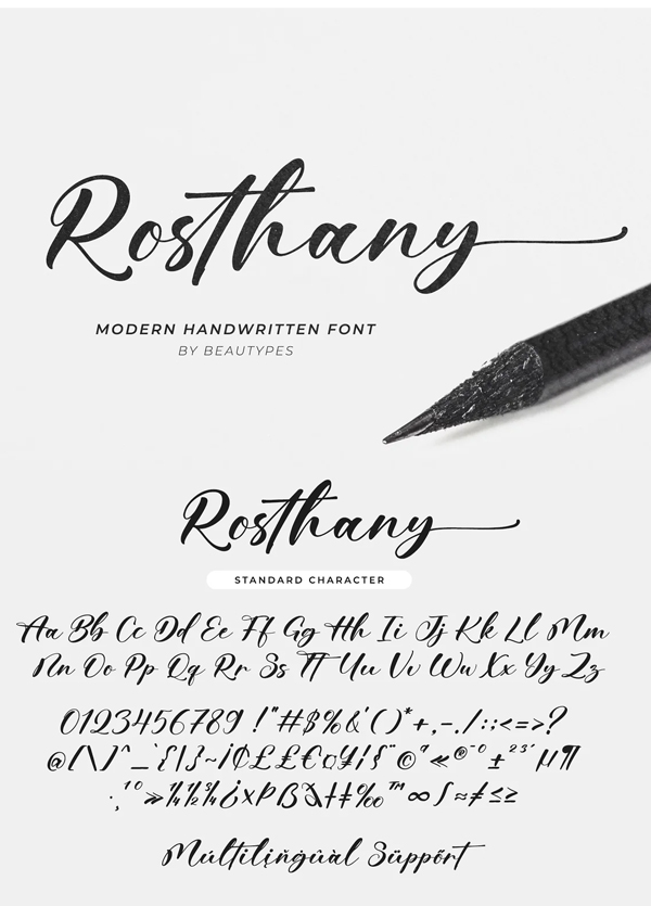 Rosthany A Handwritten Script Font