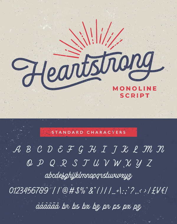 Heartstrong Script Font