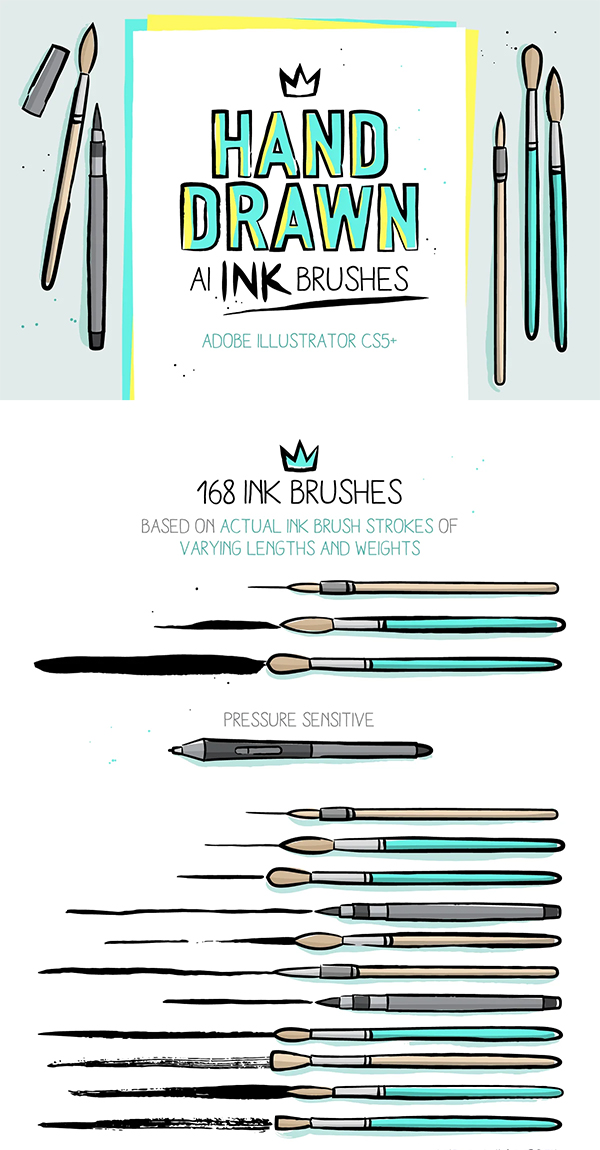 AI Hand Drawn Ink Brushes